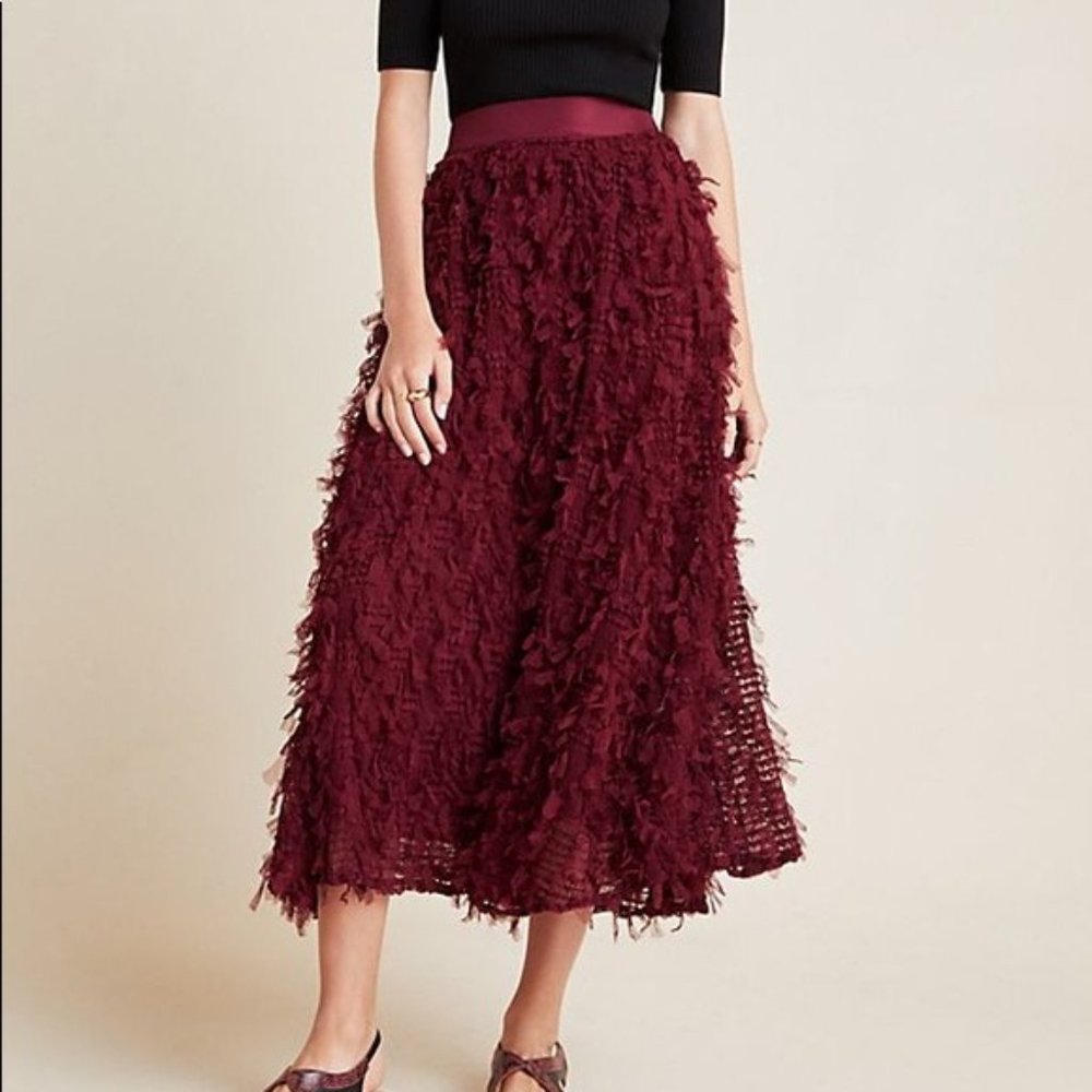 Seen Worn Kept Rhapsody Textured Skirt 8 Rare